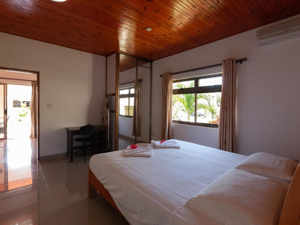 Two-Bedroom Apartment — balcony with garden view