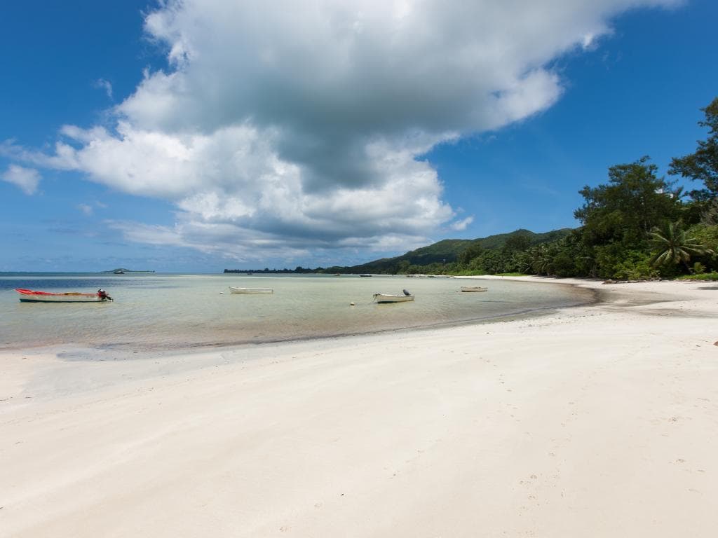 Grand Anse Beach, Praslin — just 150m from Tourterelle